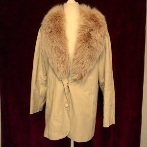#11 Leather/fox fur coat